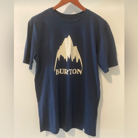 NWOT Burton Dark Blue Graphic Tee. Organic Cotton - Picture 1 of 4